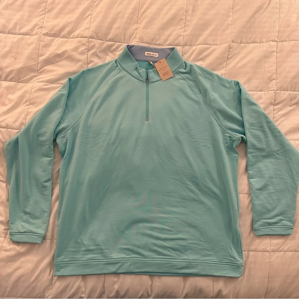 Peter Millar Beaumont Quarter-Zip Pullover | Blue | Men’s 2XL NEW - Picture 1 of 6
